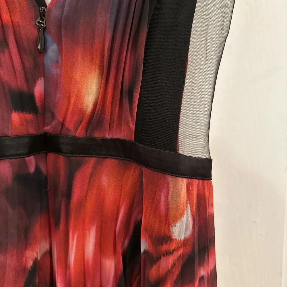 Bebe Red and Black Floral Maxi Gown - Picture 4 of 7
